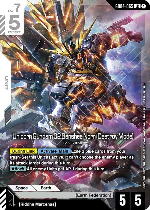 Image for Unicorn Gundam 02 Banshee Norn (Destroy Mode) - Gundam Card Game