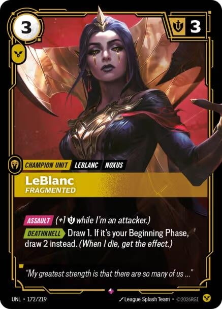 Image for LeBlanc, Fragmented - Riftbound: League of Legends Trading Card Game