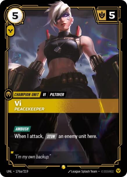 Image for Vi, Peacekeeper (Alternate Art) - Riftbound: League of Legends Trading Card Game