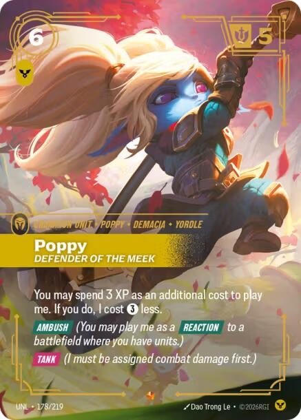 Image for Poppy, Defender of the Meek - Riftbound: League of Legends Trading Card Game