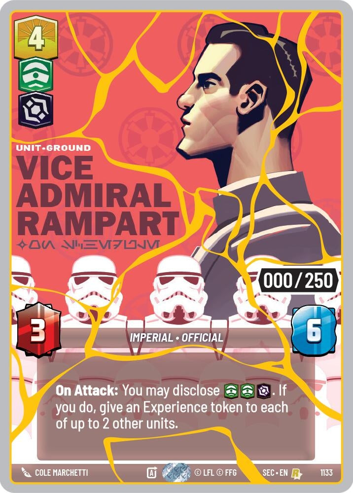 Image for Vice Admiral Rampart - On Schedule (Serialized) (Gold) - Star Wars: Unlimited
