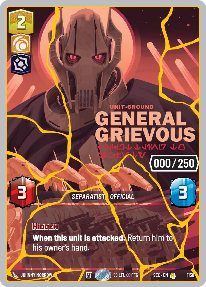 Image for General Grievous - Scuttling to Safety (Serialized) (Gold) - Star Wars: Unlimited