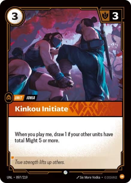 Image for Kinkou Initiate - Riftbound: League of Legends Trading Card Game