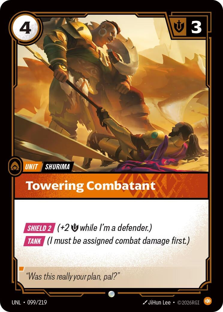Image for Towering Combatant - Riftbound: League of Legends Trading Card Game