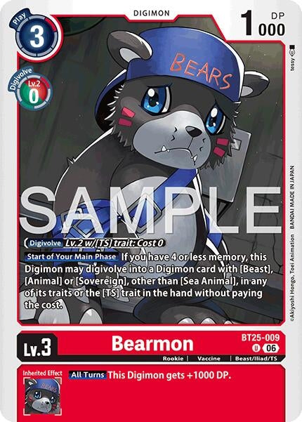 Image for Bearmon - BT25-009 - Digimon Card Game