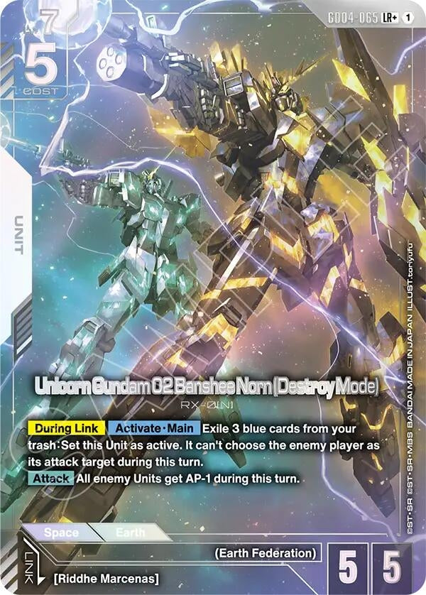 Image for Unicorn Gundam 02 Banshee Norn (Destroy Mode) (LR+) - Gundam Card Game