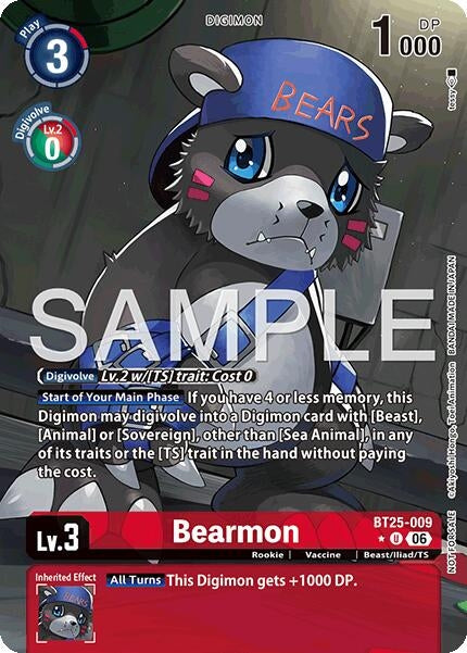 Image for Bearmon - BT25-009 (Full Art) - Digimon Card Game