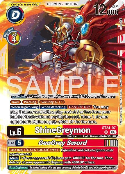 Image for ShineGreymon // GeoGrey Sword - Digimon Card Game