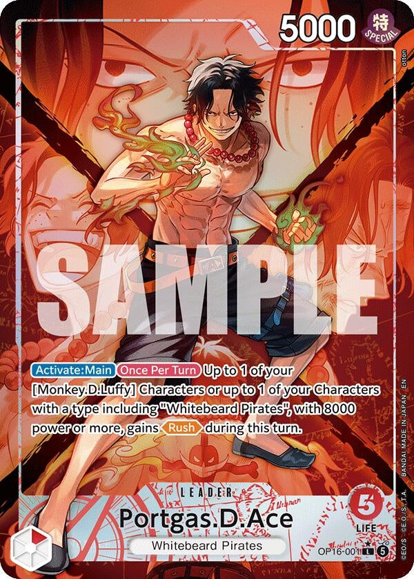 Image for Portgas.D.Ace (001) (Alternate Art) - One Piece Card Game