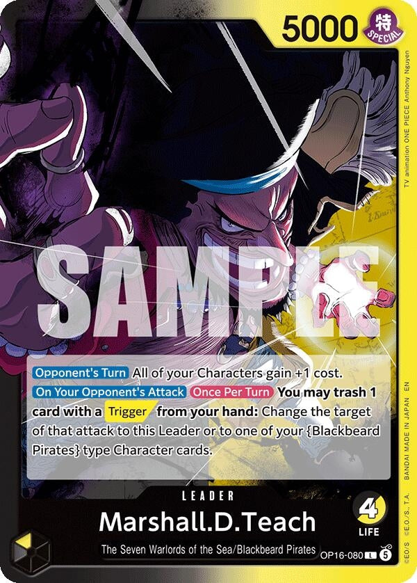 Image for Marshall.D.Teach (080) - One Piece Card Game