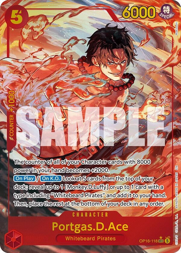 Image for Portgas.D.Ace (118) (Alternate Art) - One Piece Card Game