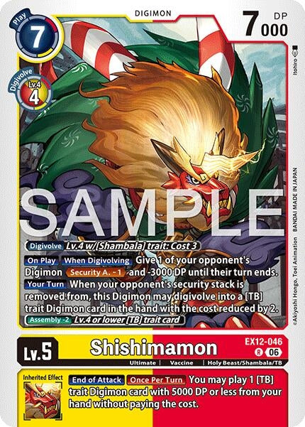 Image for Shishimamon - Digimon Card Game