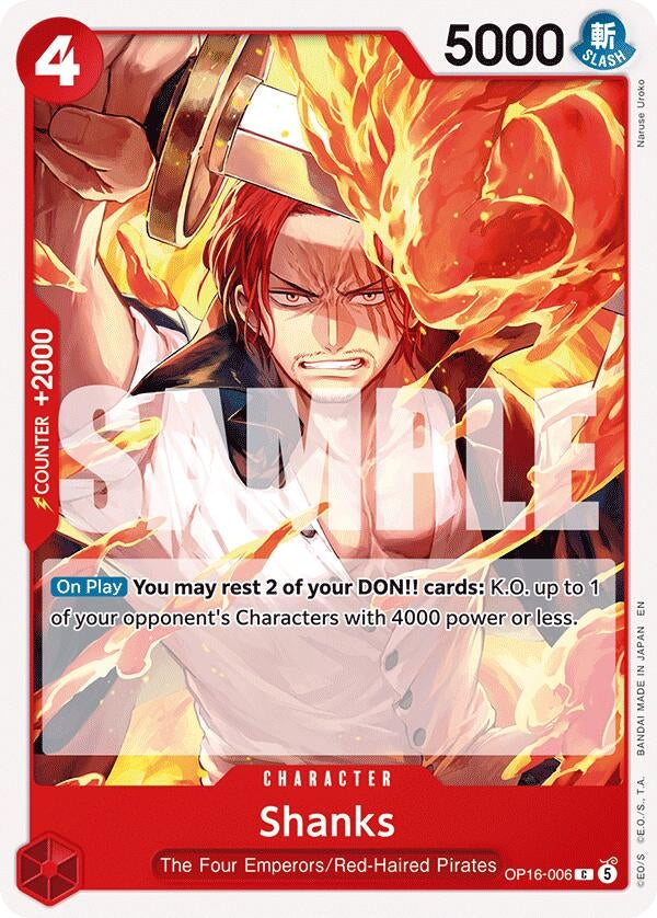 Image for Shanks - One Piece Card Game