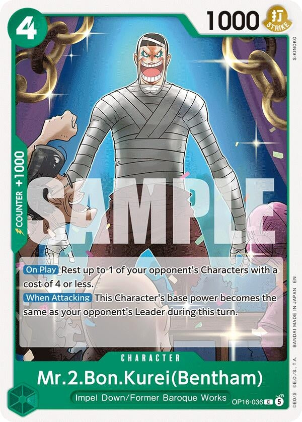 Image for Mr.2.Bon.Kurei(Bentham) (036) - One Piece Card Game