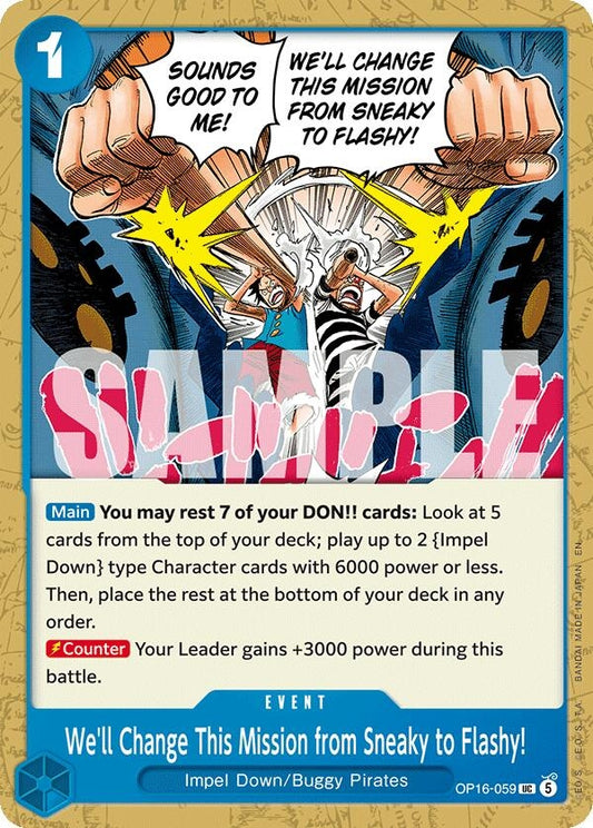 Image for We'll Change This Mission from Sneaky to Flashy! - One Piece Card Game