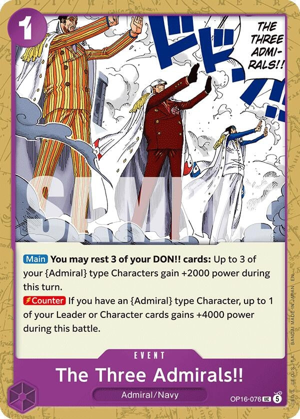 Image for The Three Admirals!! - One Piece Card Game