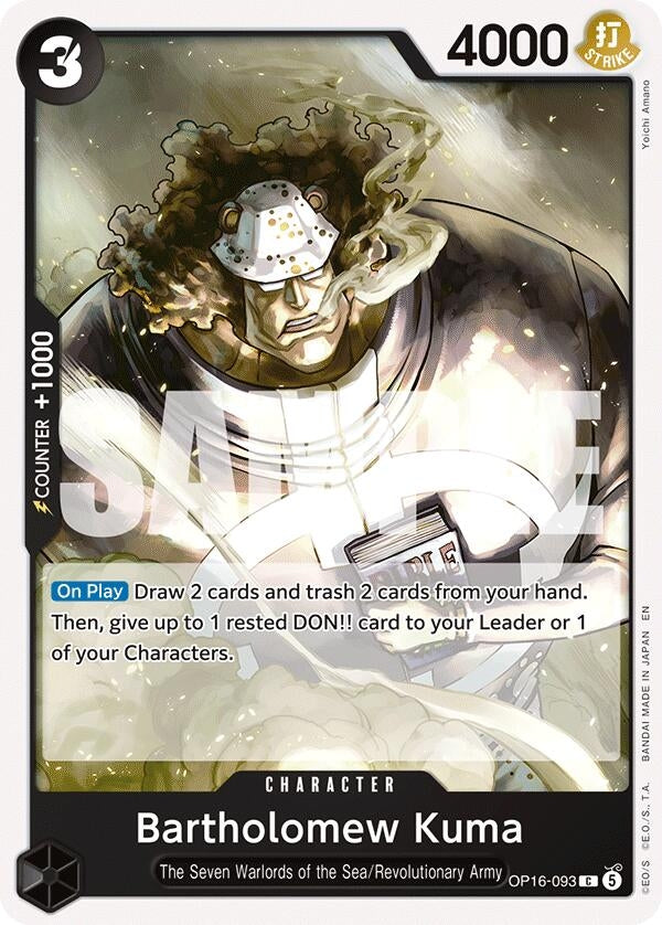 Image for Bartholomew Kuma (093) - One Piece Card Game