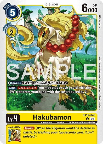 Image for Hakubamon - Digimon Card Game