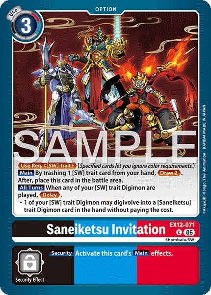 Image for Saneiketsu Invitation - Digimon Card Game