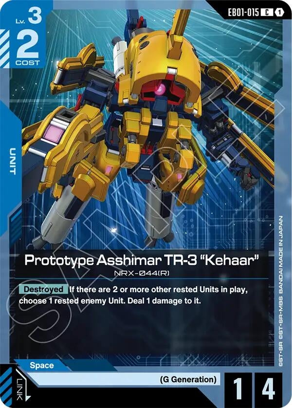 Image for Prototype Asshimar TR-3 "Kehaar" - Gundam Card Game