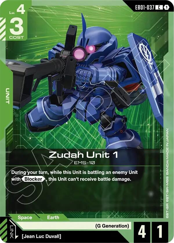Image for Zudah Unit 1 - Gundam Card Game