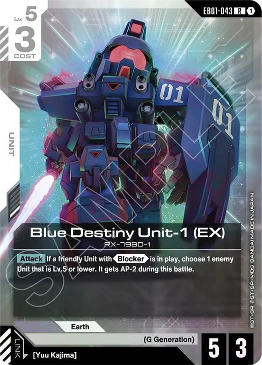 Image for Blue Destiny Unit-1 (EX) - Gundam Card Game
