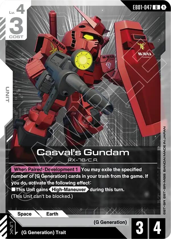 Image for Casval's Gundam - Gundam Card Game