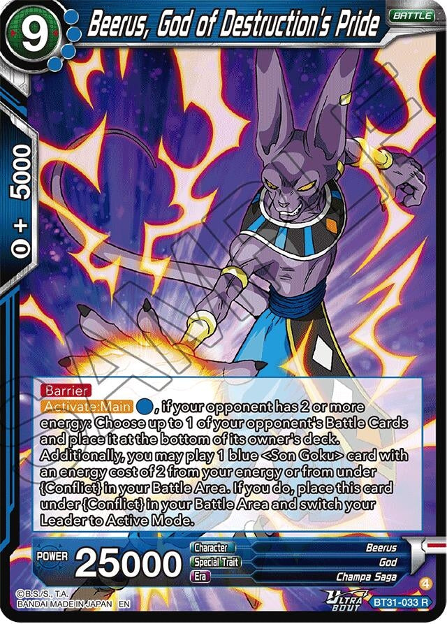 Image for Beerus, God of Destruction's Pride - Dragon Ball Super: Masters