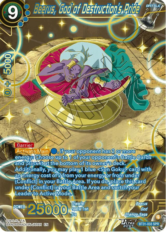 Image for Beerus, God of Destruction's Pride (SPR) - Dragon Ball Super: Masters