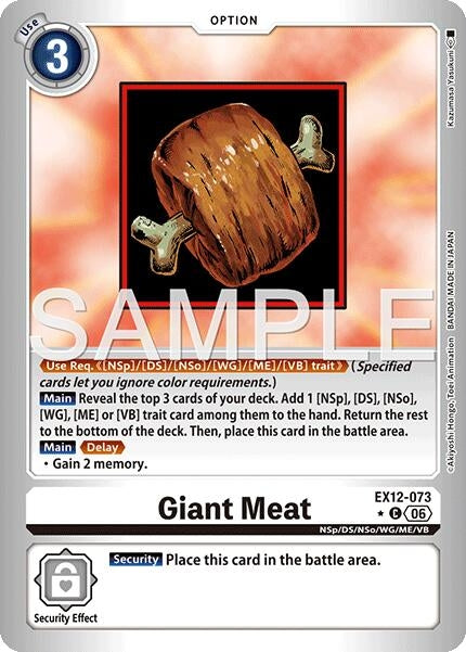 Image for Giant Meat (Limited Foil) (EX-12) - Digimon Card Game