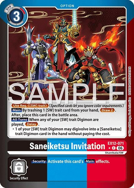 Image for Saneiketsu Invitation (Limited Foil) (EX-12) - Digimon Card Game