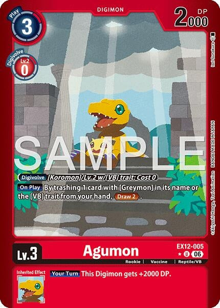 Image for Agumon (Limited Foil) (EX-12) - Digimon Card Game