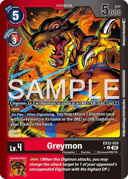 Image for Greymon (Limited Foil) (EX-12) - Digimon Card Game