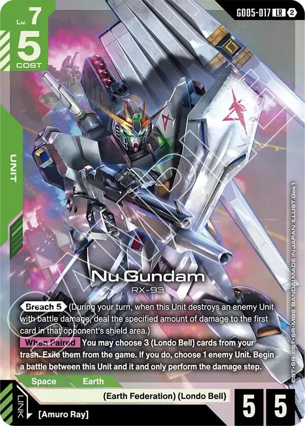 Image for Nu Gundam (GD05-017) - Gundam Card Game