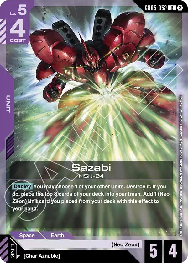 Image for Sazabi (GD05-052) - Gundam Card Game