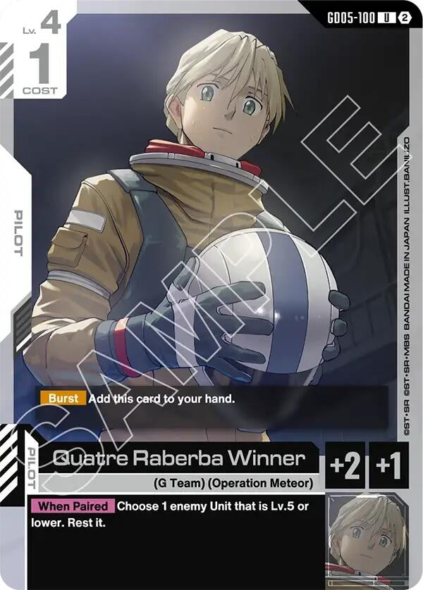 Image for Quatre Raberba Winner - Gundam Card Game