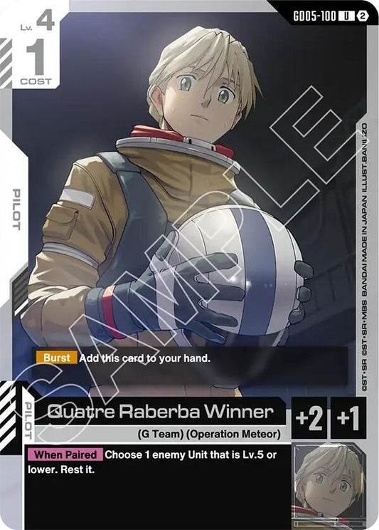 Image for Quatre Raberba Winner - Gundam Card Game