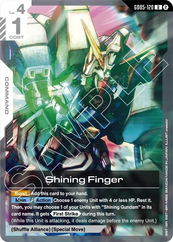 Image for Shining Finger (GD05-120) - Gundam Card Game