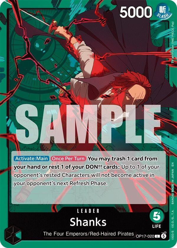 Image for Shanks (020) - One Piece Card Game