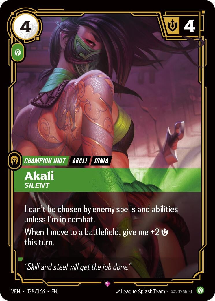 Image for Akali, Silent - Riftbound: League of Legends Trading Card Game
