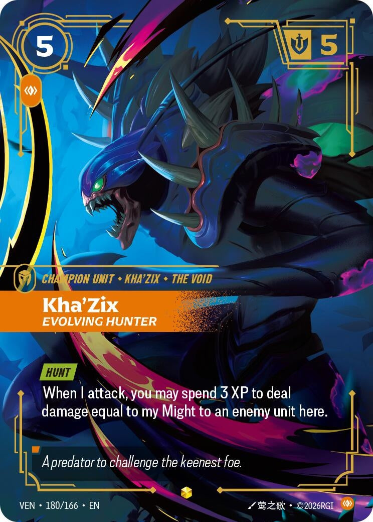 Image for Kha'Zix, Evolving Hunter (Overnumbered) - Riftbound: League of Legends Trading Card Game