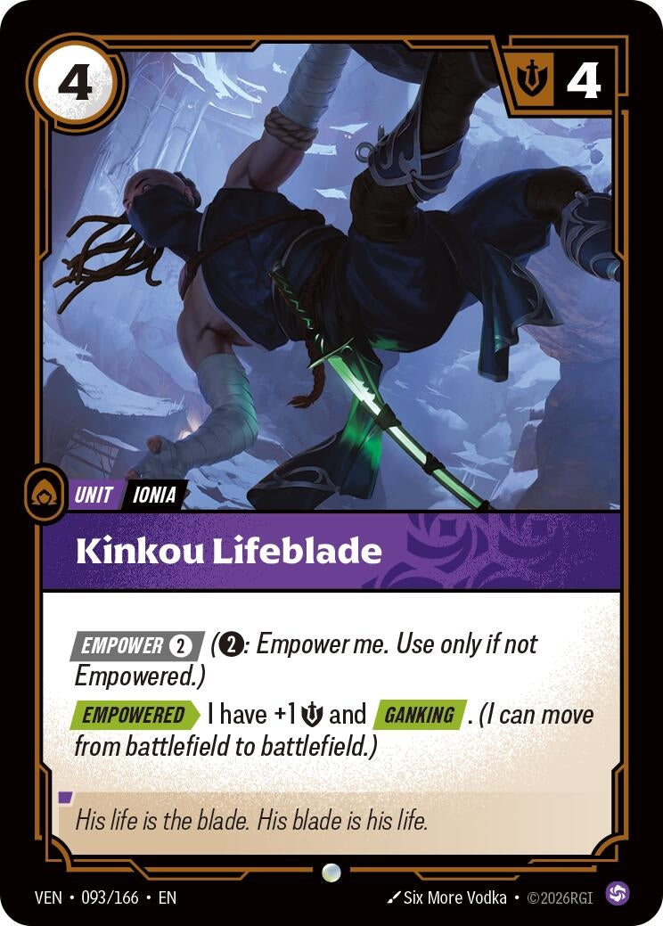 Image for Kinkou Lifeblade - Riftbound: League of Legends Trading Card Game