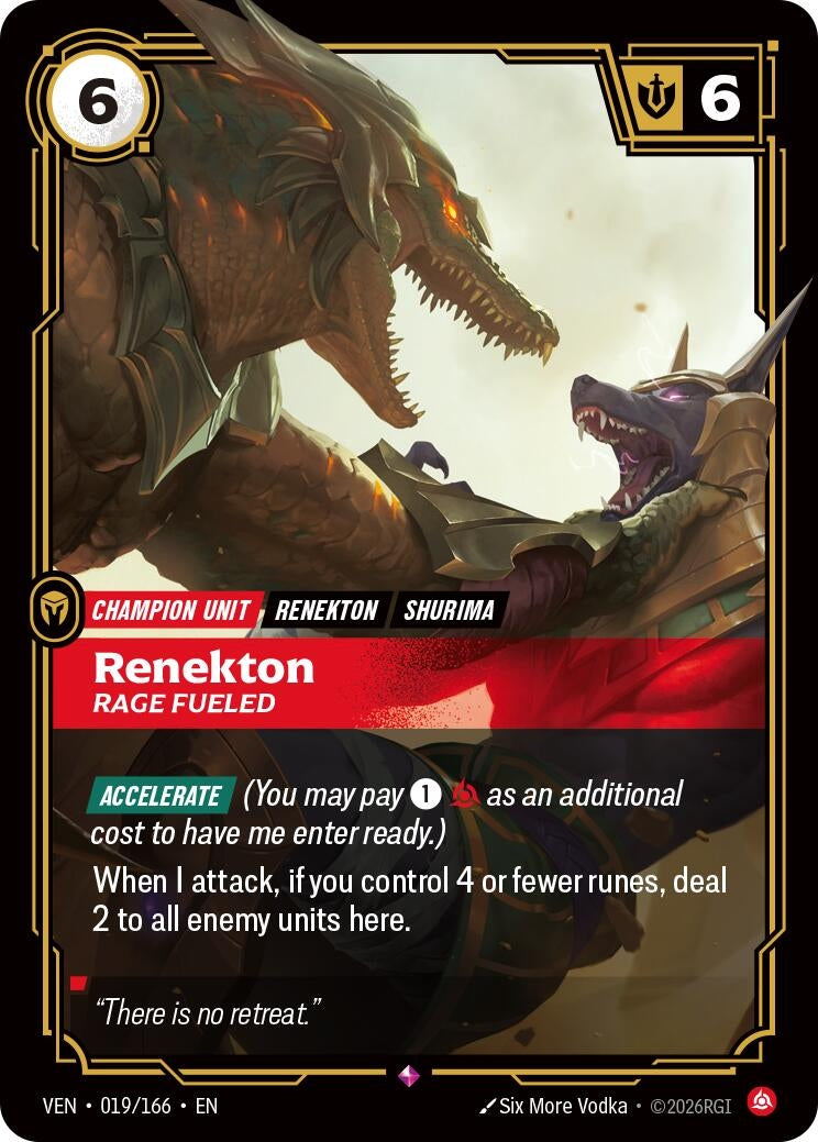 Image for Renekton, Rage Fueled - Riftbound: League of Legends Trading Card Game