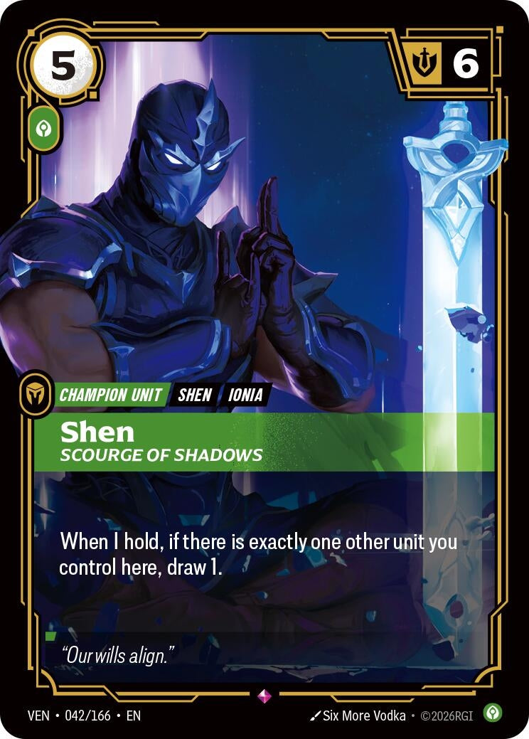 Image for Shen, Scourge of Shadows - Riftbound: League of Legends Trading Card Game