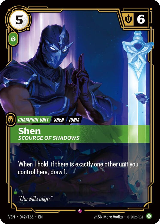 Image for Shen, Scourge of Shadows - Riftbound: League of Legends Trading Card Game