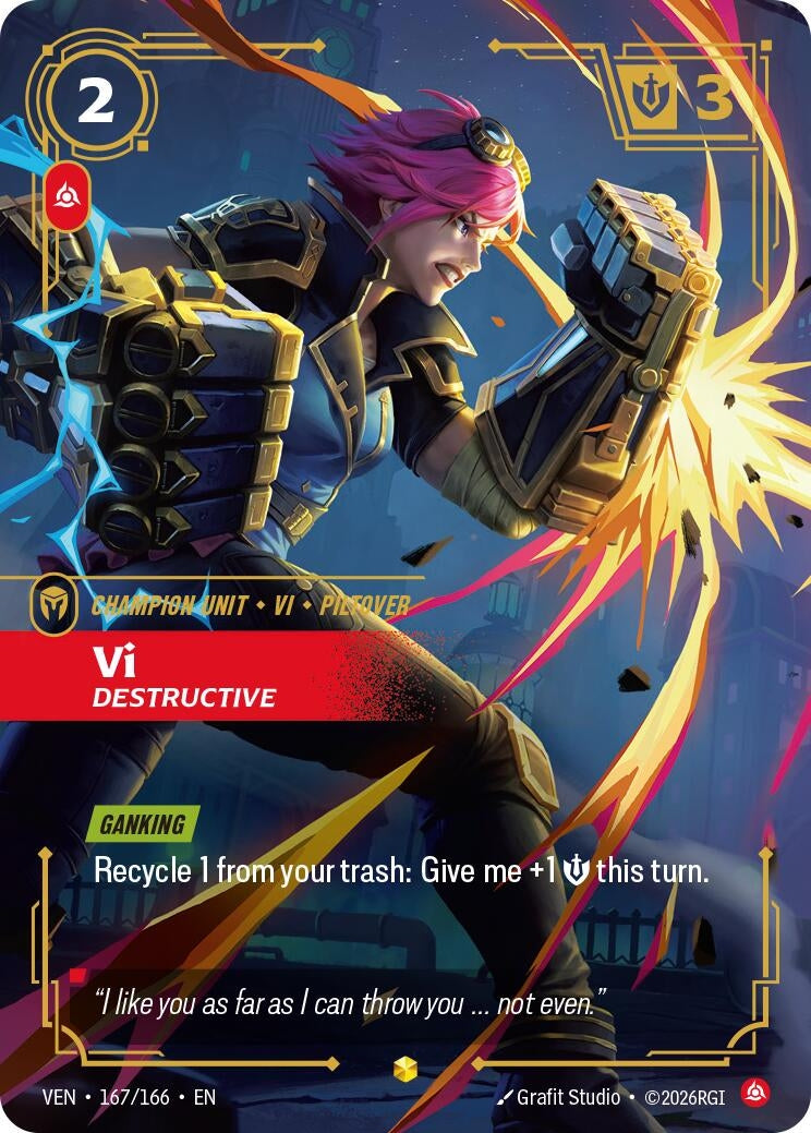 Image for Vi, Destructive (Overnumbered) - Riftbound: League of Legends Trading Card Game
