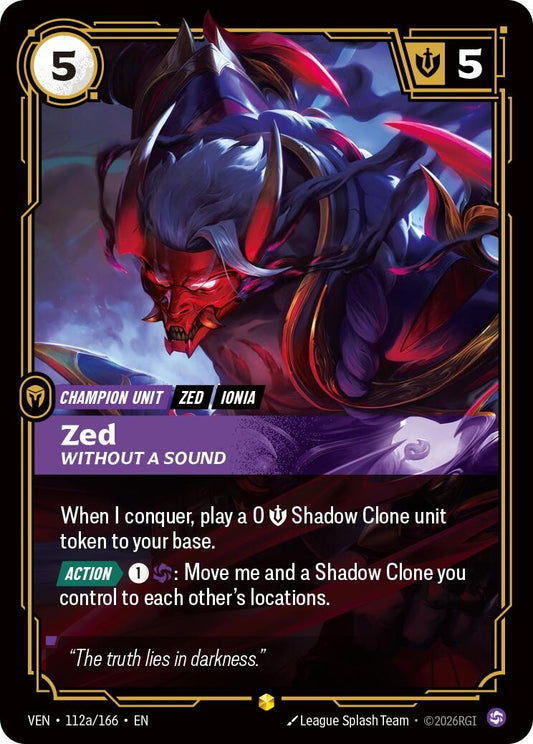 Image for Zed, Without a Sound (Alternate Art) - Riftbound: League of Legends Trading Card Game