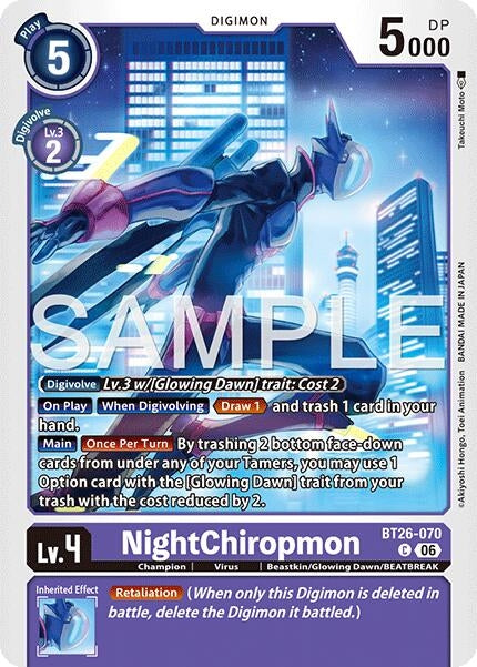 Image for NightChiropmon - Digimon Card Game