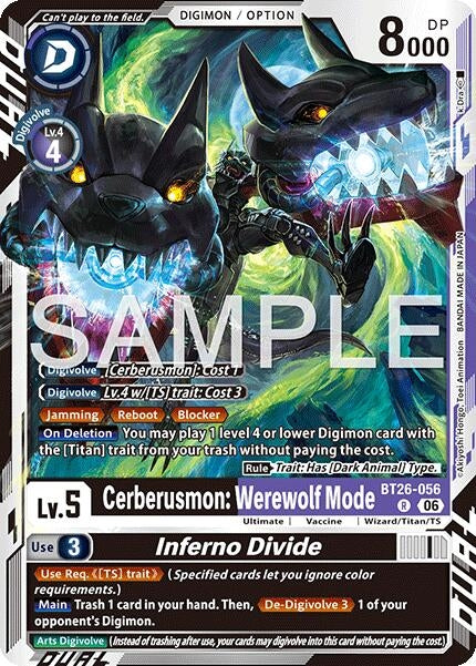 Image for Cerberusmon: Werewolf Mode // Inferno Divide - Digimon Card Game