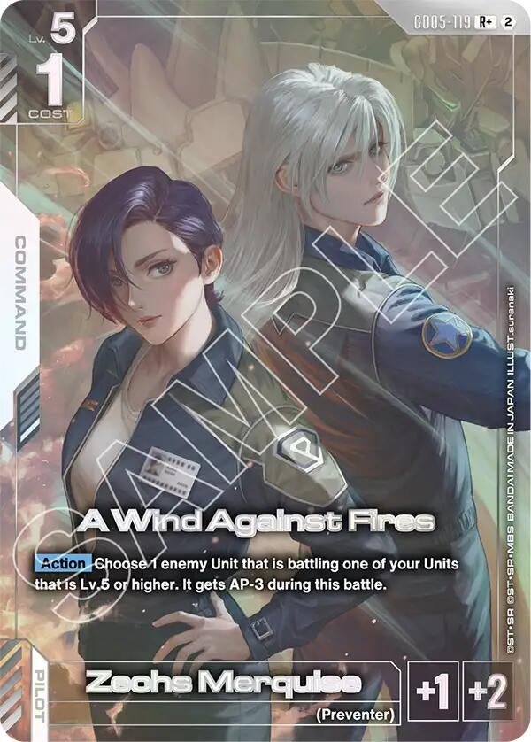 Image for A Wind Against Fires (R+) - Gundam Card Game